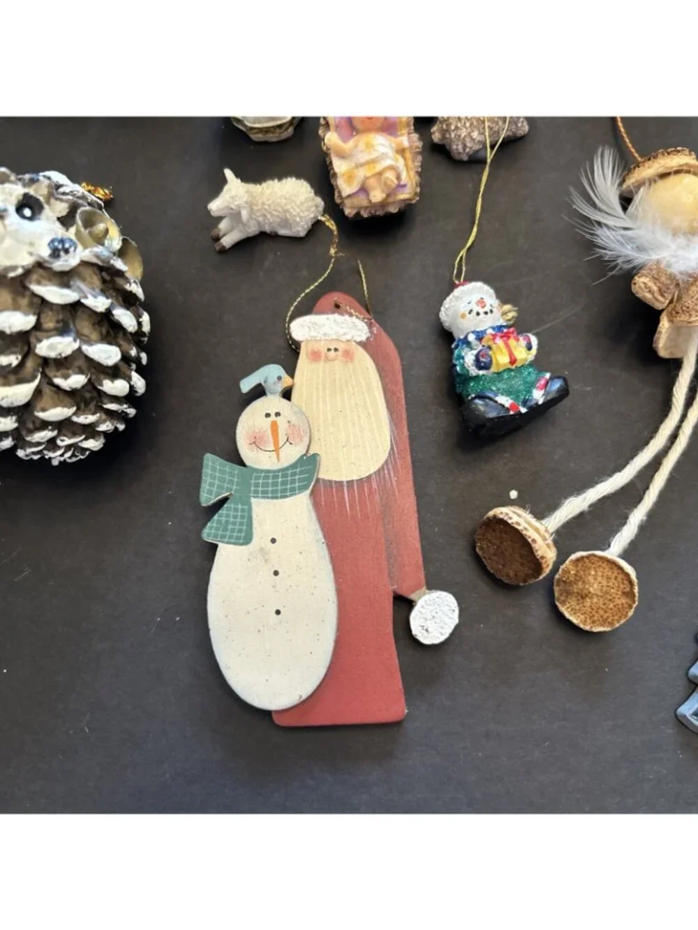 Vintage Christmas Lot Of MANY Ornaments Avon, Handmade, Nativity